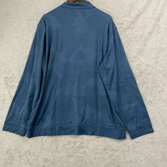 NEW Kirkland Signature Mens XXL Blue Quarter-Zip Long-Sleeve Pullover Sweatshirt - Picture 3 of 7